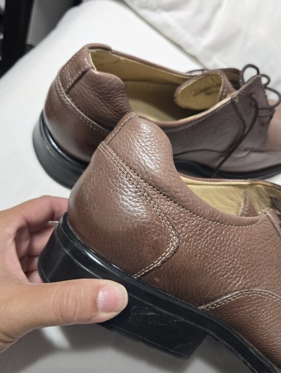 Belvedere Baybridge Men\'s Brown Pebbled Leather Tied Shoe sz 15D main image 8